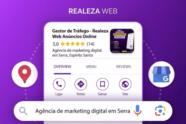 Google Maps mostrando os 3 principais resultados do Pacote de Mapas em Serra ES